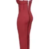 Romy Wine Mesh Bodycon Maxi Dress Romy Wine Mesh Bodycon Maxi Dress