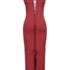 Romy Wine Mesh Bodycon Maxi Dress Romy Wine Mesh Bodycon Maxi Dress