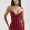 Romy Wine Mesh Bodycon Maxi Dress Romy Wine Mesh Bodycon Maxi Dress
