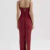 Romy Wine Mesh Bodycon Maxi Dress Romy Wine Mesh Bodycon Maxi Dress