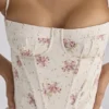 Rona Ivory Vintage Rose Print Cotton Maxi Dress Rona Ivory Vintage Rose Print Cotton Maxi Dress