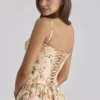Rona Warm Rose Print Cotton Maxi Dress Rona Warm Rose Print Cotton Maxi Dress