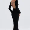 Rosa Black Crystal Embellished Maxi Dress Rosa Black Crystal Embellished Maxi Dress