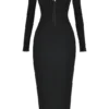 Rosa Black Crystal Embellished Maxi Dress Rosa Black Crystal Embellished Maxi Dress
