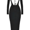 Rosa Black Crystal Embellished Maxi Dress Rosa Black Crystal Embellished Maxi Dress