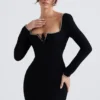 Rosa Black Crystal Embellished Maxi Dress Rosa Black Crystal Embellished Maxi Dress