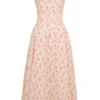 Rosalee Peach Poppy Print Cotton Bustier Sundress Rosalee Peach Poppy Print Cotton Bustier Sundress
