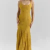 Rosalia Gold Embellished Hand Beaded Maxi Dress Rosalia Gold Embellished Hand Beaded Maxi Dress