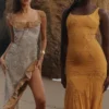 Rosalia Gold Embellished Hand Beaded Maxi Dress Rosalia Gold Embellished Hand Beaded Maxi Dress