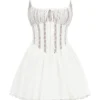 Rosaria White Cotton Corset Mini Dress Rosaria White Cotton Corset Mini Dress