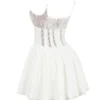 Rosaria White Cotton Corset Mini Dress Rosaria White Cotton Corset Mini Dress