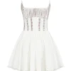 Rosaria White Cotton Corset Mini Dress Rosaria White Cotton Corset Mini Dress