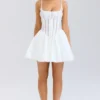 Rosaria White Cotton Corset Mini Dress Rosaria White Cotton Corset Mini Dress