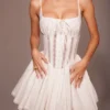Rosaria White Cotton Corset Mini Dress Rosaria White Cotton Corset Mini Dress