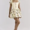 Rosie Lemon Rose Print Cotton Mini Dress Rosie Lemon Rose Print Cotton Mini Dress