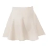 Rosina Cream Wool Cashmere Flounce Mini Skirt Rosina Cream Wool Cashmere Flounce Mini Skirt