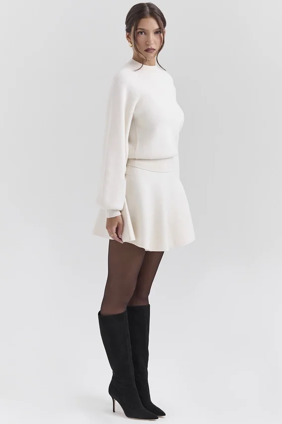 Cressida Cream Wool Cashmere Heavy Knit Sweater Cressida Cream Wool Cashmere Heavy Knit Sweater