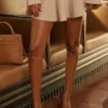 Rosina Cream Wool Cashmere Flounce Mini Skirt Rosina Cream Wool Cashmere Flounce Mini Skirt