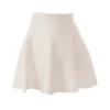 Rosina Cream Wool Cashmere Flounce Mini Skirt Rosina Cream Wool Cashmere Flounce Mini Skirt