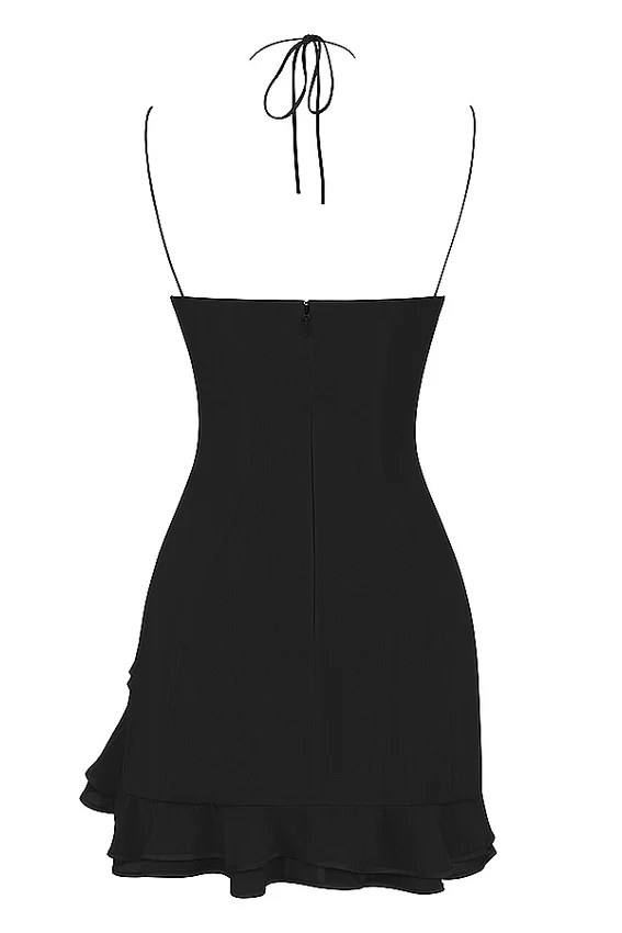Rossella Black Ruffle Mini Dress Rossella Black Ruffle Mini Dress