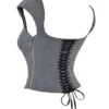 Rowena Grey Lace Back Corset Rowena Grey Lace Back Corset