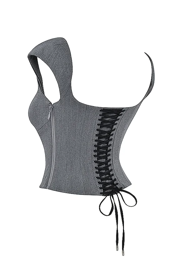 Rowena Grey Lace Back Corset Rowena Grey Lace Back Corset