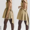 Saasha Gold Jacquard Mini Dress Saasha Gold Jacquard Mini Dress