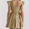 Saasha Gold Jacquard Mini Dress Saasha Gold Jacquard Mini Dress