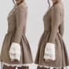 Sable Brown Puppytooth Check Mini Dress Sable Brown Puppytooth Check Mini Dress