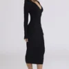Sabra Black Long Sleeve Midi Dress Sabra Black Long Sleeve Midi Dress