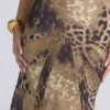 Sacha Leopard Print Georgette Panelled Maxi Dress – Limited Edition