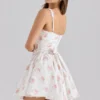 Sade Rose Print Stretch Cotton Mini Dress Sade Rose Print Stretch Cotton Mini Dress