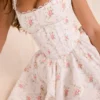 Sade Rose Print Stretch Cotton Mini Dress Sade Rose Print Stretch Cotton Mini Dress