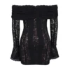Sadie Black Floral Lace Off Shoulder Mini Dress Sadie Black Floral Lace Off Shoulder Mini Dress