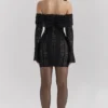 Sadie Black Floral Lace Off Shoulder Mini Dress Sadie Black Floral Lace Off Shoulder Mini Dress