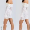 Sadie Vintage Cream Floral Lace Off Shoulder Mini Dress Sadie Vintage Cream Floral Lace Off Shoulder Mini Dress