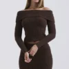 Saffron Chocolate Soft Boucle Knit Top Saffron Chocolate Soft Boucle Knit Top