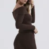 Saffron Chocolate Soft Boucle Knit Top Saffron Chocolate Soft Boucle Knit Top