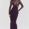 Safiya Black Grape Maxi Dress Safiya Black Grape Maxi Dress