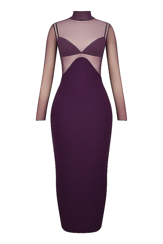 Safiya Black Grape Maxi Dress Safiya Black Grape Maxi Dress
