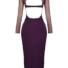 Safiya Black Grape Maxi Dress Safiya Black Grape Maxi Dress