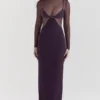Safiya Black Grape Maxi Dress Safiya Black Grape Maxi Dress