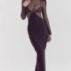 Safiya Black Grape Maxi Dress Safiya Black Grape Maxi Dress