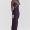 Safiya Black Grape Maxi Dress Safiya Black Grape Maxi Dress