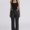 Sahar Black Sculpting Halter Neck Corset Top Sahar Black Sculpting Halter Neck Corset Top