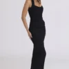Sahar Black Scuplting Halter Neck Maxi Dress Sahar Black Scuplting Halter Neck Maxi Dress