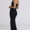 Sahar Black Scuplting Halter Neck Maxi Dress Sahar Black Scuplting Halter Neck Maxi Dress