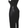 Sahara Black Vegan Leather Maxi Dress Sahara Black Vegan Leather Maxi Dress