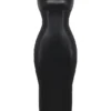 Sahara Black Vegan Leather Maxi Dress Sahara Black Vegan Leather Maxi Dress