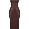 Sahara Cocoa Vegan Leather Maxi Dress Sahara Cocoa Vegan Leather Maxi Dress